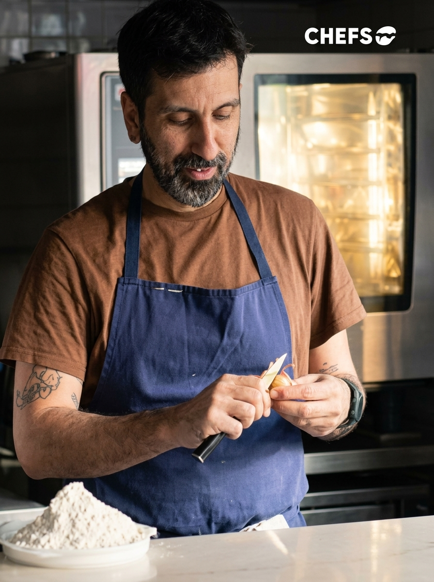 Martín Sclippa en cocina
